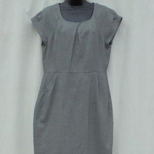 J Crew Black And White Micro Polka Dot Wool Dress